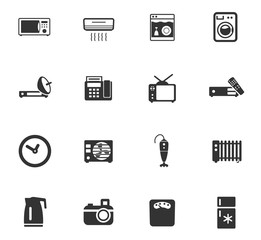 home appliances icon set