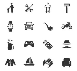 father day icon set