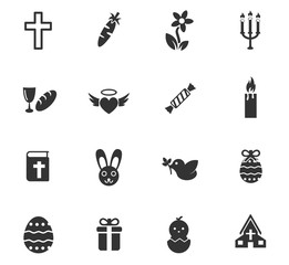 Fototapeta premium easter icon set