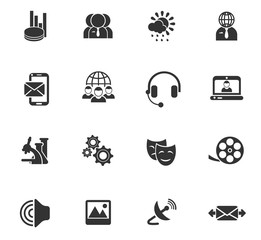 communication icon set