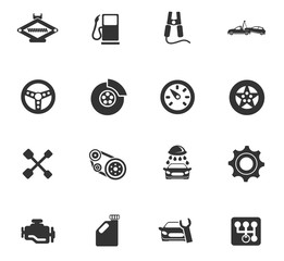 car service icon set