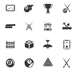 billiards icon set