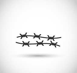 Barbed wire icon vector