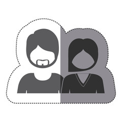 people couple icon stock, vector illustration image