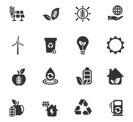 alternative energy icon set