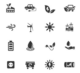 alternative energy icon set