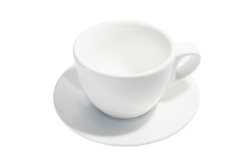 White porcelain cup isolated