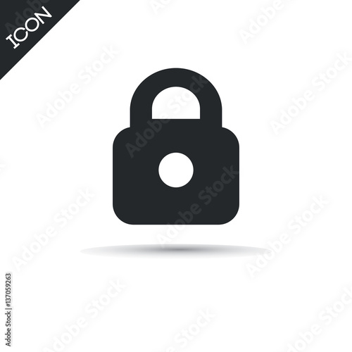 "Lock. Vector black icon." Stock image and royalty-free vector files on