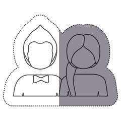 people couple icon stock, vector illustration image