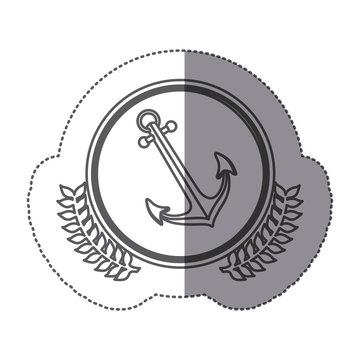 symbol anchor ships icon image, vector illustration