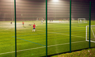 Night time sports on an Astroturf facility