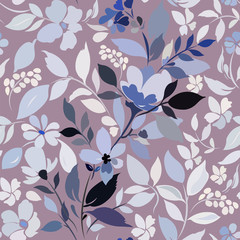 pattern with blossoming branch 