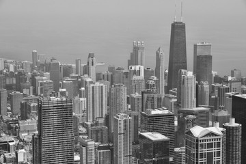 Chicago - black-white vintage style