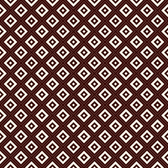 Outline seamless pattern with geometric figures. Repeated squares and rhombuses ornamental abstract background.