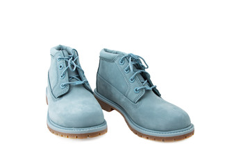 isolated blue boots