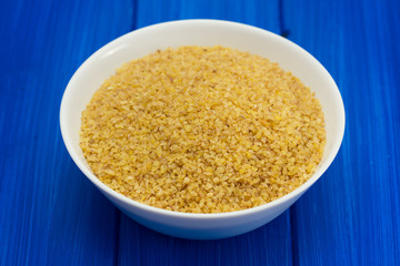 bulgur on white dish