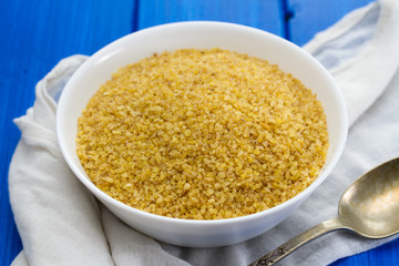 bulgur on white dish