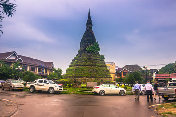 September 25, 2014: That Dam Stupa in Vientiane, Laos