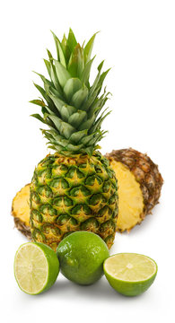 Isolated image of pineapple closeup