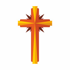 Christian symbol. Cross of the Lord and Savior Jesus Christ.