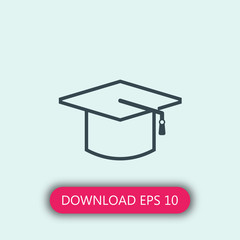 Graduate icon vector