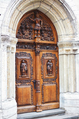 wooden door in Tallinn