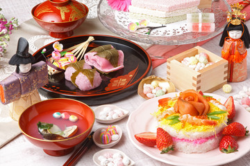 ひな祭りの食卓