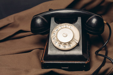 black retro phone