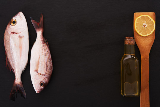 Raw fish with other ingredients