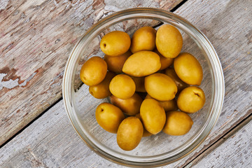 Top view of olive bowl.