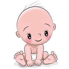 Cute cartoon baby boy