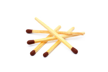  Pile of matches isolated on white background