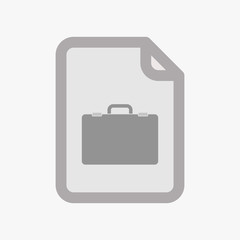 Isolated document with  a briefcase