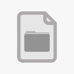 Isolated document with a folder