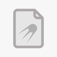 Isolated document with a vintage satellite