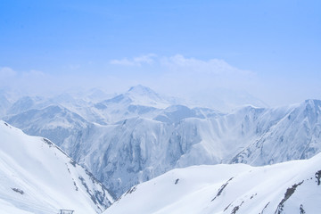 Fototapeta na wymiar Schneelandschaft Berge