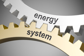 Energy System   / Cogwheel / Metal / 3d
