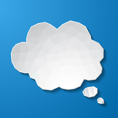 White low poly speech bubble