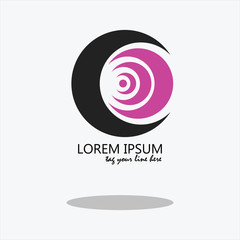 Logo Inspiration, Circle Model, Black and Purple Color