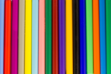 Assorted colored marker pens background