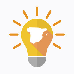 Obraz premium Isolated light bulb with the map of Spain