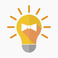 Isolated light bulb with  a neck tie icon