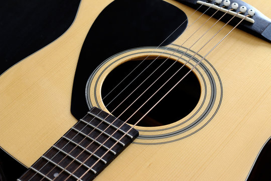 Detail of the acoustic guitar