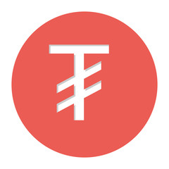 tugriks currency symbol icon image, vector illustration