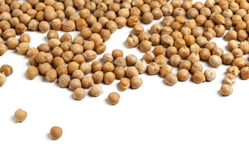 Soybeans isolated on white background