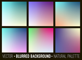 Blurred abstract backgrounds collection. Smooth template design
