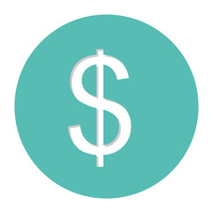 Dollar currency symbol icon image, vector illustration