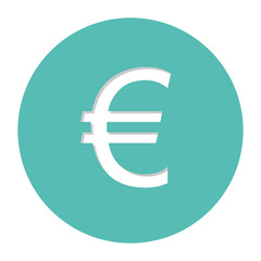 Euro currency symbol icon image, vector illustration