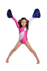 isolated little cheerleader
