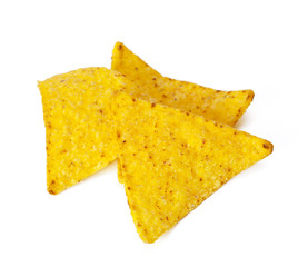Fototapeta premium corn nachos on white background